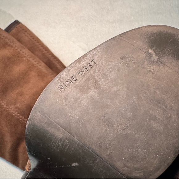 Vintage Nine West Brown Suede and Leather Knee High Boots - Picture 6 of 7